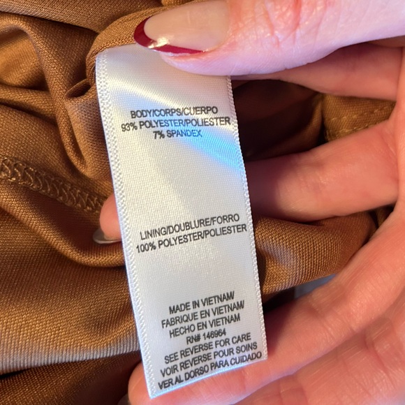 Donna Ricco Brown Suede Sleeveless Shift Dress Size 8 NWT - Picture 8 of 9